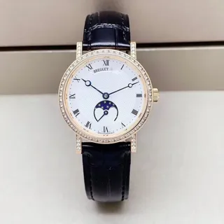 Breguet Classique 9088BR/52/964/DD0D 30mm Rose gold White