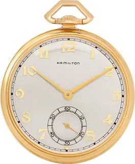 Hamilton pocket watch Yellow gold White