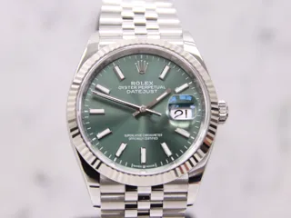 Rolex Datejust 36 126234-0051 White gold and Stainless steel Green