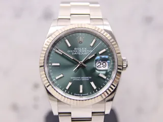 Rolex Datejust 126234-0052 White gold and Stainless steel Green