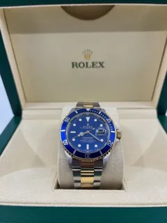 Rolex Submariner 16613 Yellow gold and Stainless steel Blue