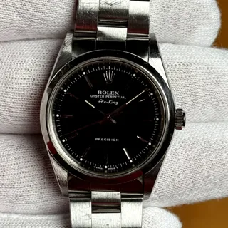 Rolex Air King 14000 Stainless steel Black