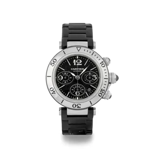 Cartier Pasha 2995 Stainless steel Black