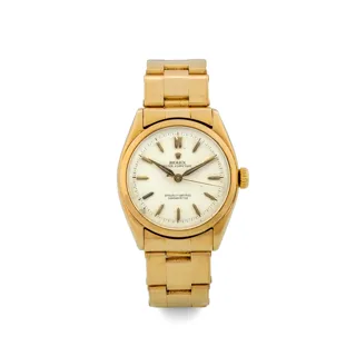 Rolex Oyster Perpetual 6084 Yellow gold Silver