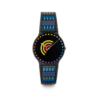 Movado Yaacov Agam Rainbow 84-40-886 Ceramic Black