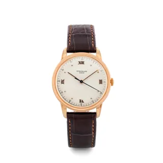 Patek Philippe Calatrava 2841 37mm 18k rose gold Silver