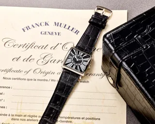 Franck Muller Master Square 6002MQZR 32.5mm 18k white gold Black