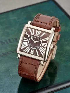 Franck Muller Master Square 6002 S QZ 18k white gold Brown