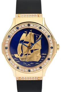 Hublot Classic 1582.999.3.061 36mm Yellow gold Blue