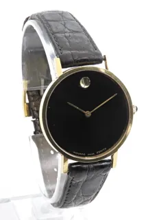 Movado Museum 30 2020 305 18k yellow gold Black