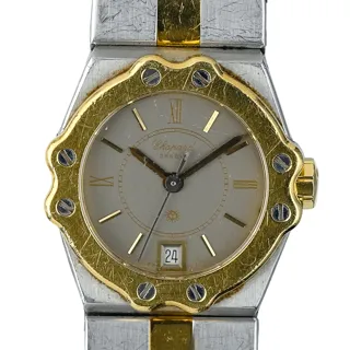 Chopard St. Moritz 8023 Yellow gold and Stainless steel Dark gray