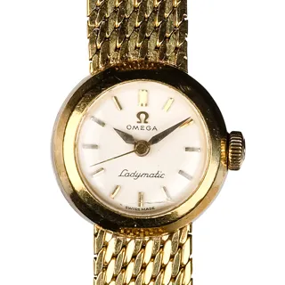 Omega Ladymatic 18k Gold Silver