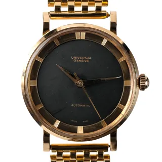 Universal Genève Polerouter B 10234 2TL 18k rose gold Black