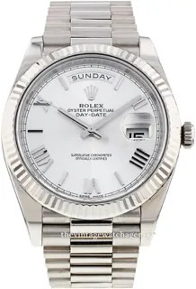 Rolex Day-Date 40 228239-0006 White gold Silver