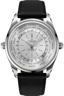 Carl F. Bucherer Heritage Worldtimer 00.10805.08.13.01 39mm Stainless steel Sunray Silver