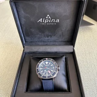 Alpina Seastrong AL-525LNN4TV6 44mm Stainless steel Blue