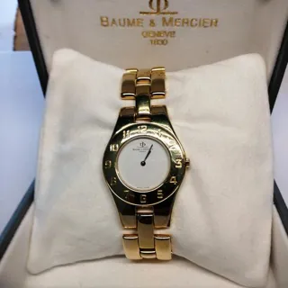 Baume & Mercier Linea 5161 30mm Yellow gold and Stainless steel White