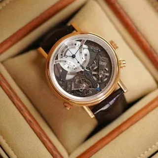 Breguet Tradition 7077BR/G1/9XV 44mm Rose gold Silver and Gray