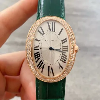 Cartier Baignoire WB520005 44mm Rose gold Silver