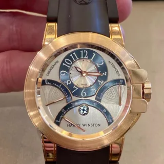 Harry Winston Ocean 400/MCRA44RL.W 44mm Rose gold Silver