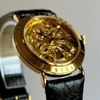 Revue Thommen 9104 32mm Yellow gold Skeletonized