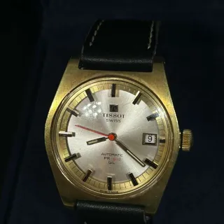 Tissot PR516 PR 516 GL 35mm Yellow gold Silver