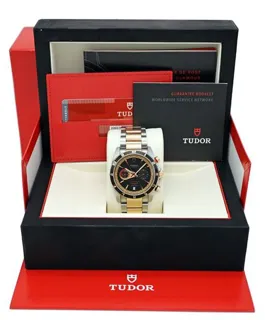 Tudor Grantour 20551N 42mm Yellow gold and Stainless steel Black