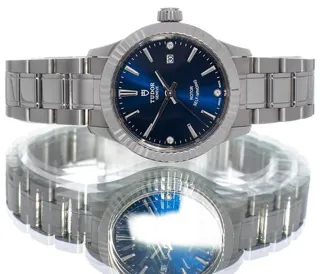 Tudor Style 12110 28mm Stainless steel Blue