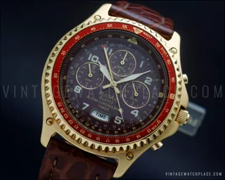 Pulsar Flightmaster N945-6A20 Stainless steel Burgundy