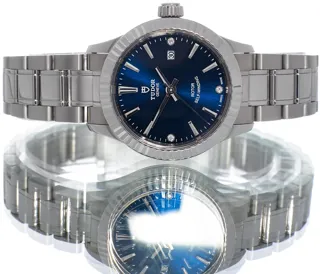 Tudor Style 12110 28mm Stainless steel Blue