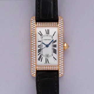 Cartier Tank Américaine 2504 22.5mm 18k rose gold Silver