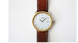 Hermès Arceau AR5.720 Stainless steel and Gold-plated White