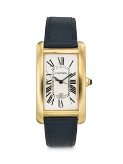 Cartier Tank Américaine 1740 Yellow gold White