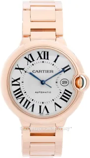 Cartier Ballon Bleu 42mm W69006Z2 18k rose gold Silver