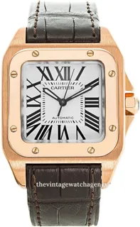 Cartier Santos W20108Y1 Rose gold Silver