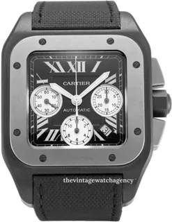 Cartier Santos W2020005 Titanium and Stainless steel Black