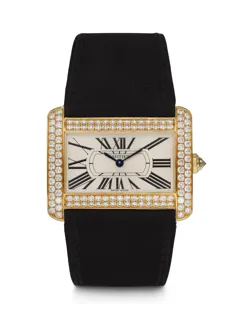 Cartier Tank Divan W6300556 38mm Yellow gold Silver