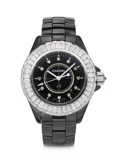 Chanel J12 33mm Ceramic and White gold Black