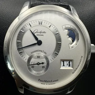 Glashütte PanoMaticLunar 40mm Stainless steel White