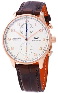 IWC Portuguese Chronograph IW371611 Yellow gold Silver