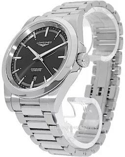 Longines Conquest L38304526 Stainless steel Black