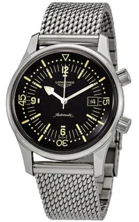 Longines Heritage L37744506 Stainless steel Black