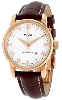 Mido Baroncelli M7600.3.26.8 Rose gold and Stainless steel and PVD White