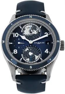 Montblanc 1858 125565 42mm Titanium Blue