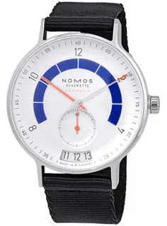 NOMOS Autobahn 1303 Stainless steel Blue and White