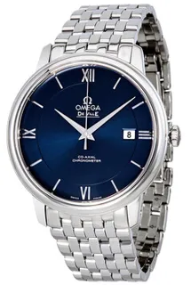 Omega De Ville Prestige 424.10.40.20.03.001 Stainless steel Blue