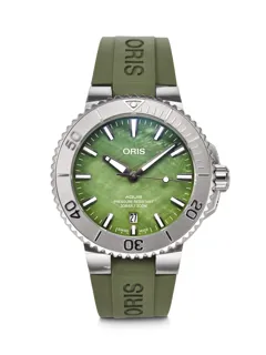 Oris Aquis 01 733 7766 4187-Set Stainless steel Green