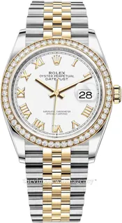 Rolex Datejust 126283RBR-0015 Yellow gold and Stainless steel White