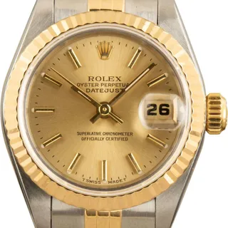 Rolex Lady-Datejust 69173 Stainless steel and 18k yellow gold champagne