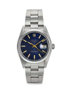 Rolex Oyster Perpetual Date 1500 34.5mm Stainless steel Blue